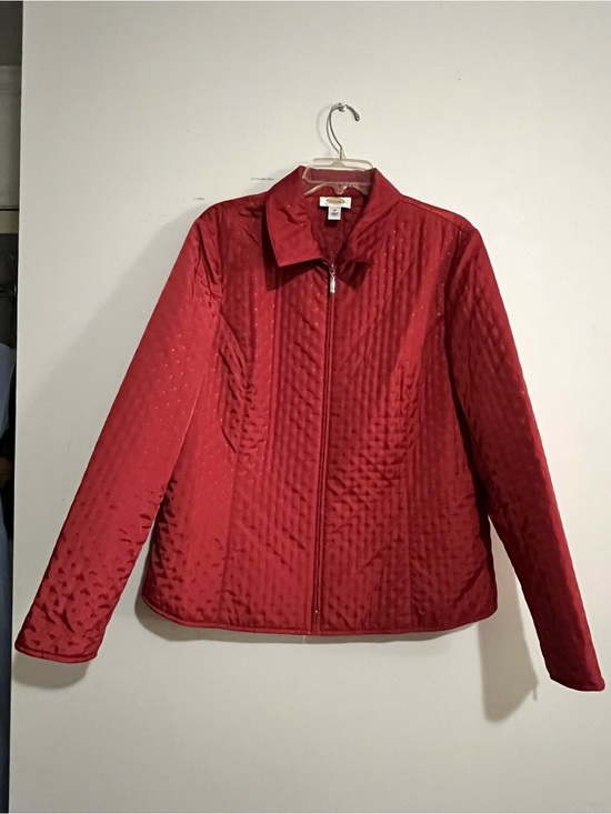 Talbots Jackets & Blazers - Talbots Plus Size 18 Red Long Sleeve Zip LIGHTWEIGHT Jacket